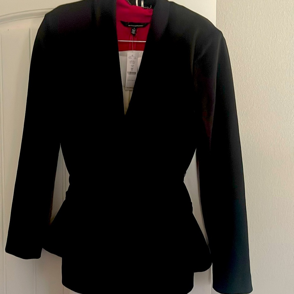 WHBM Crepe Blazer with tie belt. Never worn